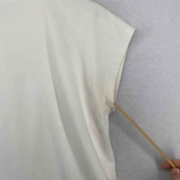 EILEEN FISHER Top S Organic Cotton Stretch Jersey Boxy Dolman Off White USA - Picture 12 of 13